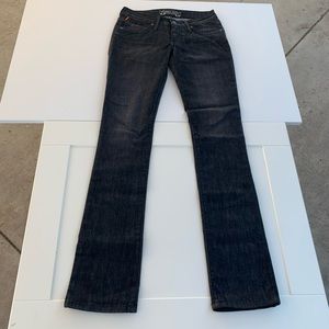 Robin's Jean Wings 26 Dark Black Wash Studded